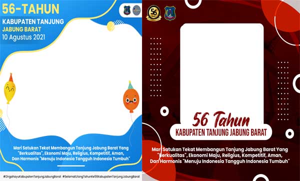 Ini Link Twibbon HUT Kabupaten Tanjab Barat ke-56. GRAFIS : ISTIMEWA