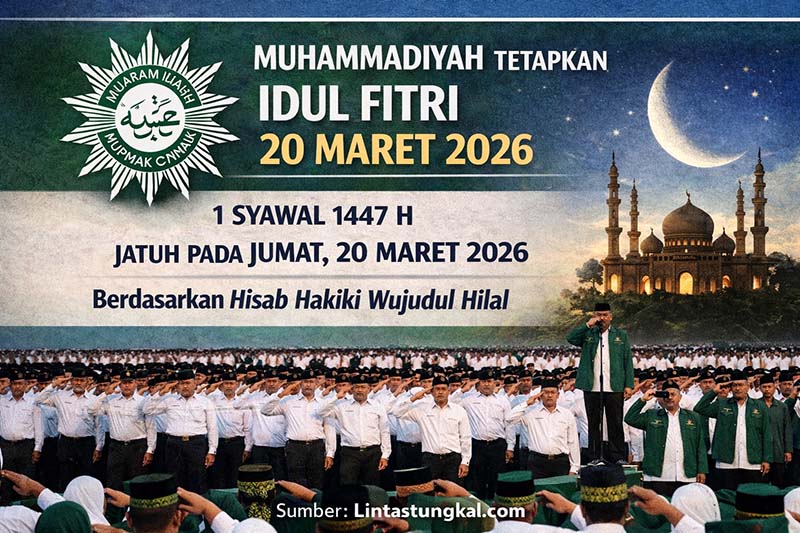 Muhammadiyah Tetapkan Idul Fitri 20 Maret 2026. (FOTO : LT)
