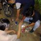 FOTO : Tim Petir Polres Tanjab Barat Saat Menggelar Razia Cipkon di Sejumlah Objek Wital, Hotel dan Kos-kosan di wilayah Kota Kuala Tungka, Sabtu (16/05/20).