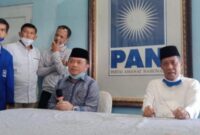 FOTO : Dr. H. Al-Haris dan H. Abdulah Sani di DPD PAN Provinsi Jambi