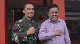 FOTO : Kepala Dinas Penerangan TNI Angkatan Darat (Kadispenad) Brigadir Jenderal TNI Nefra Firdaus pada saat mengadakan kunjungan ke Studio TV One, Jakarta, Jumat (19/06/20).