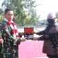FOTO : Komandan Pangkalan Utama TNI AL Palembang Kolenel Laut (P) Saryanto Meresmikan Pos Angkatan Laut (Posal) Kuala Tungkal di Pantai Pelabuhan Roro, Desa Tungkal I, Kabupaten Tanjab Barat, Jumat (26/06/20).