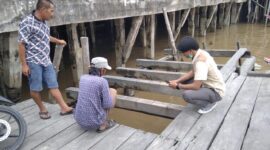Lokasi Papan Bukian Dermaga Ampera Yang Hilang. FOTO : Polsek KSKP