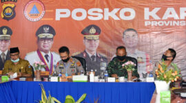 FOTO : Rapat Kontijensi Karhutla di Posko Karhutla Kantor BPBD Prov Jambi.  Senin (13/07/20)