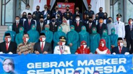 FOTO : Dok. Sukseskan Gerakan Masker, PKK Provinsi Jambi Disttibusikan 17 Ribu Masker Senin (17/08/20)