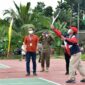 FOTO : Gubernur Jambi H. Fachrori Umar ketika Membuka Open Tournament Tenis Lapangan Gubernur Cup III Tahun 2020 di Lapangan Tenis BPSDMP Provinsi Jambi, Sabtu (29/08/20)