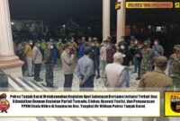 FOTO : Apel Gabungan Sebelum Patroli Terpadu Cipta Kondisi di Mapolres Tanjabbar, Sabtu (20/03/21).