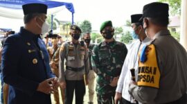 FOTO : Apel Gelar Operasi Keselamatan Siginjai 2021 di Mapolresta Jambi, Senin (12/04/21).