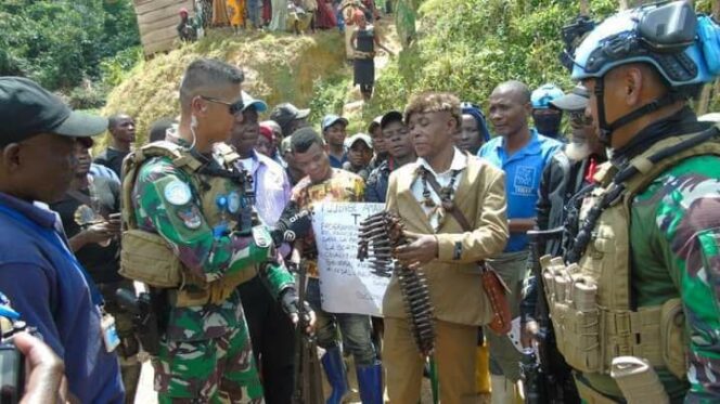 Satgas BGC Berhasil Turunkan Ketua Milisi Kelompok Bersenjata Terbesar di Kongo. FOTO : Puspen TNI