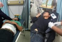 Kedua Wartawan Korban Pengeroyokan Jalani Perawatan Medis di RS Bungo. FOTO : Istimewa
