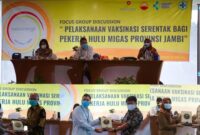 SKK Migas-PetroChina Gelar FGD Sukseskan Vaksinasi Bagi Pekerja Hulu Migas di Provinsi Jambi. FOTO : SKK Migas.