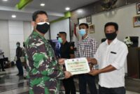 Kasrem 042/Gapu Hadiri Launching Bantuan Tunai TNI untuk PKL dan Warung