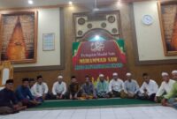 Remaja Masjid Jami Darussalam Kerjasama Karang Taruna Desa Senaung Gelar Maulid Nabi SAW, Sabtu (30/10/21) malam.