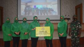 Dok. Kegiatan Pertemuan Ketua Persit KCK Koorcab Rem 042 dengan Anggota. FOTO : Penrem.