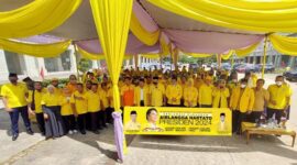 FOTO : Dok. Pelantikan Pengurus DPD II Partai Golkar Kabupaten Muaro Jambi 2020-2025 di Kompleks Ruko Citra Raya City, Sabtu (11/12/21).