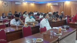 Pertemuan terkait Relokasi Pedagang di Ruang Pola Kantor Bupati, Rabu (15/12/21). FOTO : Bas