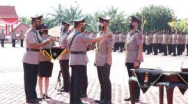 Kepala Polisian Polda Jambi Irjen Pol A Rachmad Wibowo, SIK Melantik serta Pengambilan Sumpah Bintara Polri TA 2021 di SPN Polda Jambi, Rabu (22/12 /21). FOTO : Polda Jambi