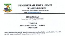 Disdik Kota Jambi Menerima 53 Guru Tahfizh Untuk SD dan SMP. DOK. Ist