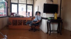 Kondisi Air di Area Mako Polsek Merlung. FOTO : Istimewa