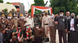 Dok. Upacara Peringatan Pertempuran Simpang Tiga Sipin Jambi di Tugu Juang Simpang Tiga Sipin Kota Jambi, Rabu Sore (29/12/21).