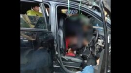Daihatsu Sigra Terlibat Laka Maut di Jalan lintas Muara Tembesi - Sarolangun, Desa Simpang Jelutih Kec. Bathin XXIV, Batanghari, Minggu (16/1/22). FOTO : Ist.