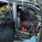 Daihatsu Sigra Terlibat Laka Maut di Jalan lintas Muara Tembesi - Sarolangun, Desa Simpang Jelutih Kec. Bathin XXIV, Batanghari, Minggu (16/1/22). FOTO : Ist.