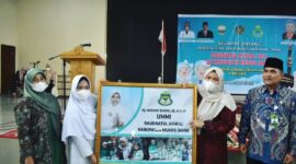 Bupati Hj. Masnah Busro pada Acara Pembukaan Kegiatan Manasik Haji Raudatul Atfal se-Kabupaten Muaro Jambi, Rabu (19/1/22).