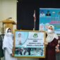 Bupati Hj. Masnah Busro pada Acara Pembukaan Kegiatan Manasik Haji Raudatul Atfal se-Kabupaten Muaro Jambi, Rabu (19/1/22).