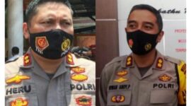 Kapolres Batanghari AKBP Heru Ekwanto, SIK (Kiri) dan Kapolres Merangin AKBP Irwan Andy Purnamawan, SIK (kanan). Grafis : LT