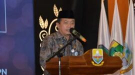 Al Haris pada acara Peringatan Hari Pers Nasional (HPN) Tingkat Provinsi Jambi Tahun 2022 di Auditorium Rumah Dinas Gubernur Jambi, Sabtu (05/02/22). FOTO : Nop/Val/Ist.