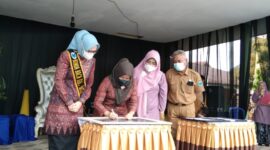 Peresmian Sanggar Seni dan Sastra Sebiduk Sedayung SMPN 3 Batanghari, Senin (7/2/22). FOTO : Devi-IJ/Noval.