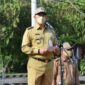 Wali Kota Jambi Dr. H. Syarif Fasha, ME Saat Pimpin Apel Peningkatan Disiplin Aparatur Sipil Negara (ASN), Senin (07/2-22). FOTO : HMS.