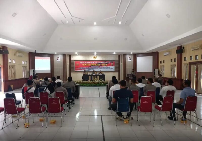 Dok. Polres Muaro Jambi Laksanakan Latihan Pra Ops Antik Siginjai 2022, Kamis (9/2/22). FOTO : Humas MPJ.