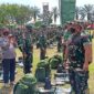 Danrem Bersama Asops Kasad dan Irdam II/SWJ saat Cek Kesiapan Satgas Organik Papua Yonif R 142/KJ. FOTO : PENREM.