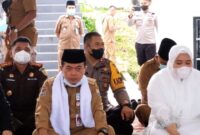 Gubernur Jambi Al Haris Saat Hadiri Tabligh Akbar di Pendopo Kantor Bupati Muaro Jambi, Senin (21/2/22). FOTO : Noval.