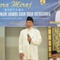 FOTO : Wagub H. Abdullah Sani Saat Sambutan Peringatan Isra' Mi'raj lingkup Dinas PUPR Provinsi Jambi di Musholla Al-Ikhlas Dinas PUPR Provinsi Jambi, Rabu (23/02/22).