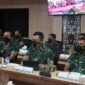 Danrem 042/Gapu Brigjen TNI Supriono, S.IP, MM saat Hadiri Rapimnas TNI POLRI 2022 DI Mabes Cilangkap, Selasa (1/3/22)
PENREM042