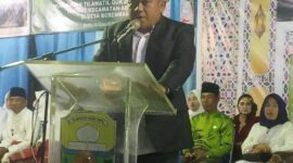 Sekda Muaro Jambi Budhi Hartono Buka MTQ ke 51 Tingkat Kecamatan Sekernan, Jumat malam (4/3/22). FOTO : Noval.