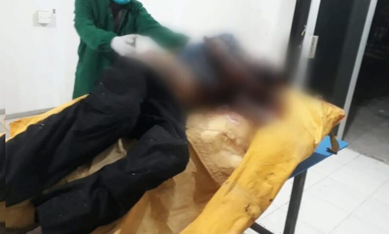Penemuan mayat di Jalan Haji Muji parit 7 Tembilahan Hulu. FOTO : Ist/haluanriau.co.