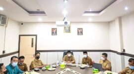 H Anwar Sadat bersama OPD terkait mengikuti sosialisasi Rencana Aksi Nasional Penurunan Angka Stunting secara virtual, Selasa (8/3/22). FOTO : Istimewa