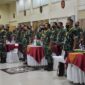 Danrem 042/Garuda Putih Brigjen TNI Supriono Ketika Ikuti Rapim Kodam II/Swj di Gedung Sudirman Makodam II/Swj Jln. Jenderal Sudirman KM 2,5 Palembang, Kamis (17/3/22). FOTO : PENREM.