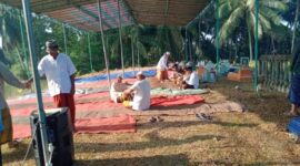 Acara Haul Ke-30 H. Jamaludin, Sabtu (26/3/22) di pemakaman beliau di RT 04 RW 02 Desa Senaung, Muaro Jambi. FOTO : Noval