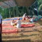Acara Haul Ke-30 H. Jamaludin, Sabtu (26/3/22) di pemakaman beliau di RT 04 RW 02 Desa Senaung, Muaro Jambi. FOTO : Noval