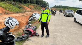 Kondisi Kedua Kendaraan Pasca Terlibat Kecelakaan. FOTO : Unit Laka PMJ