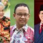 Prabowo, Anies dan Ganjar. KOLASE : Ist