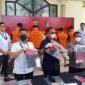 Direktur Kriminal Khusus Polda Jambi, Kombes Pol Christian Tory saat gelar pres rilis di Mapolda Jambi, Selasa (12/4/22). FOTO : Noval