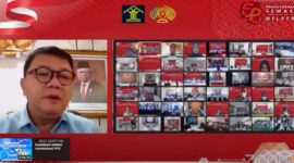 Direktur Jenderal Pemasyarakatan (Dirjenpas), Reynhard Silitonga saat memimpin Webinar bertajuk “Transformasi Digital Pemasyarakatan Semakin PASTI Melayani” di Jakarta, Selasa (19/4/22). FOTO : Ist