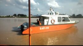Basarnas Jambi Saat Bersiap Berangkat Melakukan Pencarian Sekitar Kelokasi Kejadian. FOTO : Humas Bsarnas.