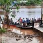 Aktivitas Jasa Perahu Penyebrangan di Desa Kuala Indah. FOTO : Ns/Lt