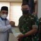 Danrem 042/Gapu, Brigjen TNI Supriono Ketika menghadiri Penyerahan Sertifikat Tanah Wakaf Tahun 2022 di Aula Kanwil ATR/BPN Jambi, Senin (25/4/22). FOTO : PENREM